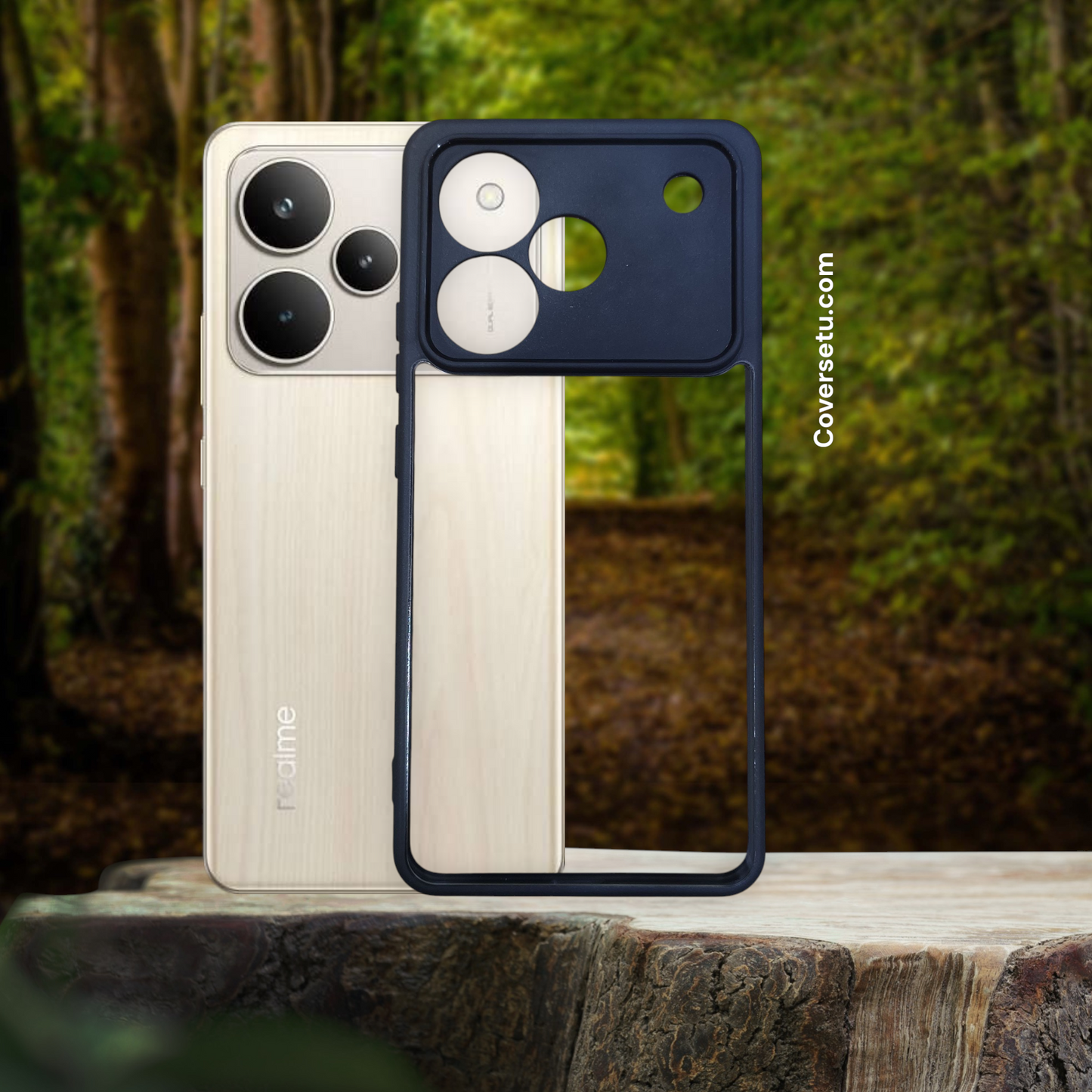 Realme P4 Pro 5g Tme Quality Back Transparent Case ( black)