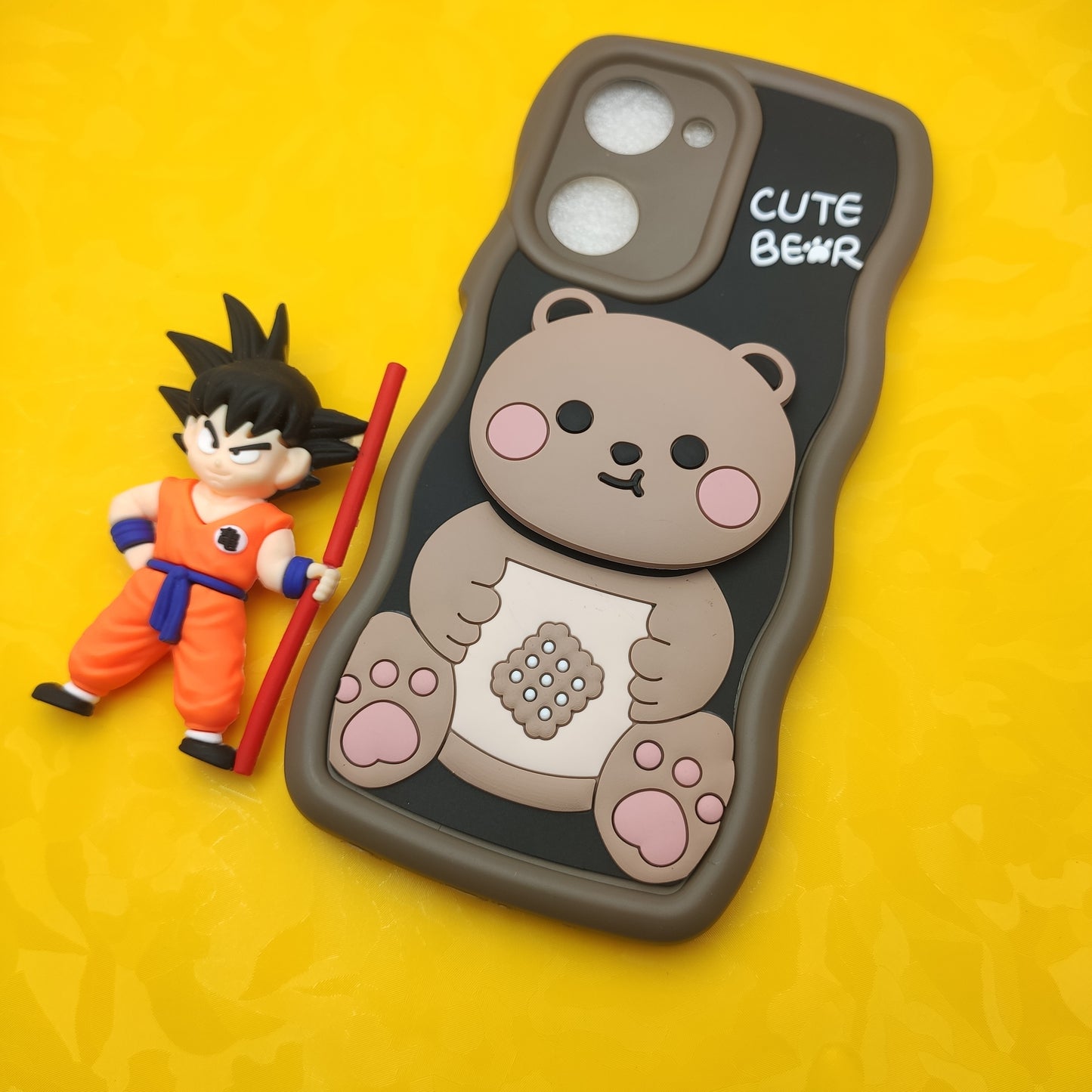 Vivo Y28s / Y18 Soft Puffy Case With Pop Socket