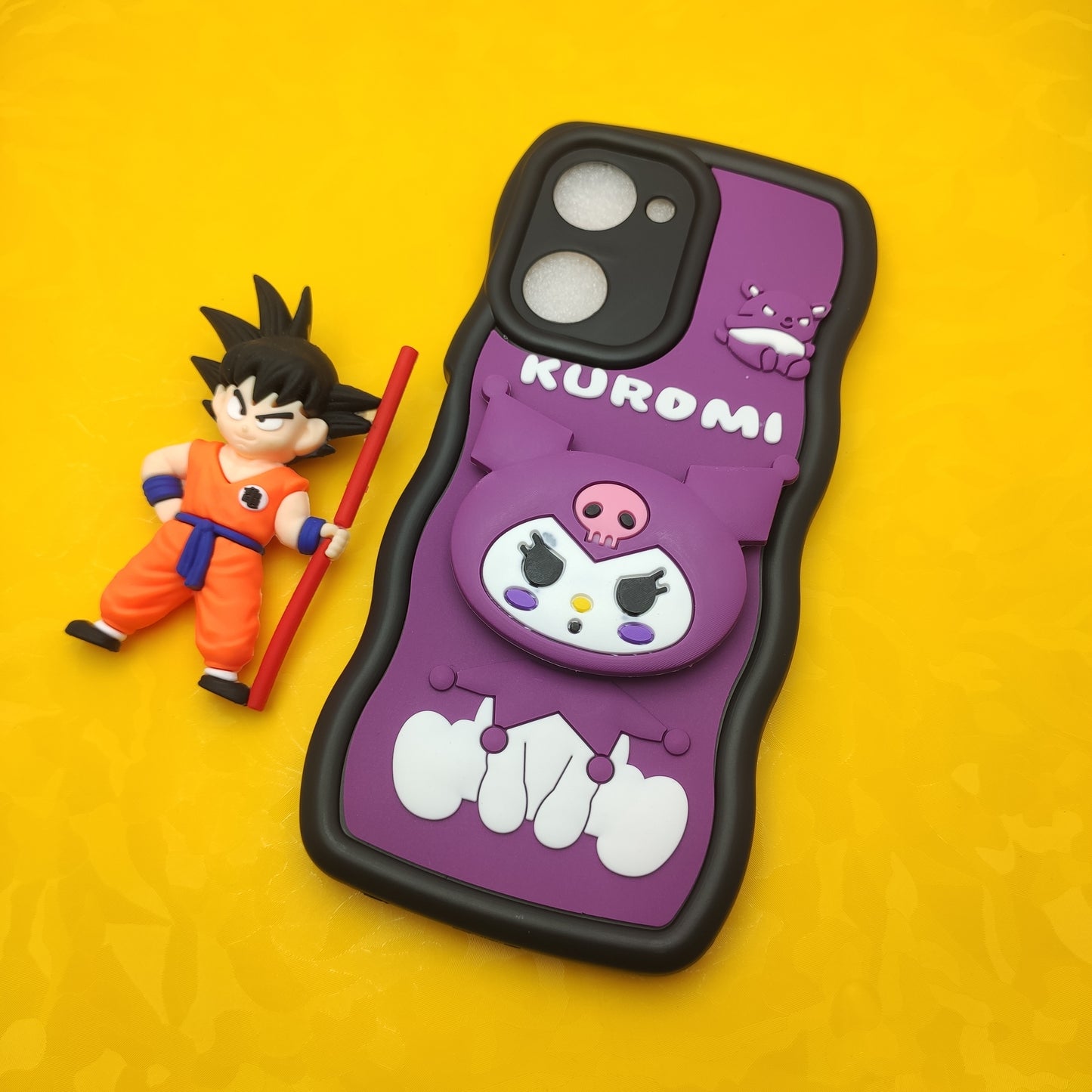 Vivo Y28s / Y18 Soft Puffy Case With Pop Socket