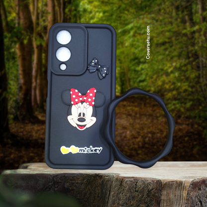 Vivo Y17S / Y28 5G Puffy Cartoon Bangle Case