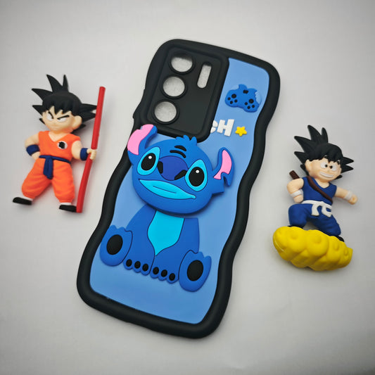Realme 14x 3d cartoon Pop Socket Case