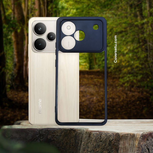 Realme P4 Pro 5g Tme Quality Back Transparent Case ( black)