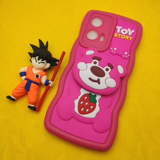 Moto Edge 50 Fusion  Soft Puffy Case With Pop Socket