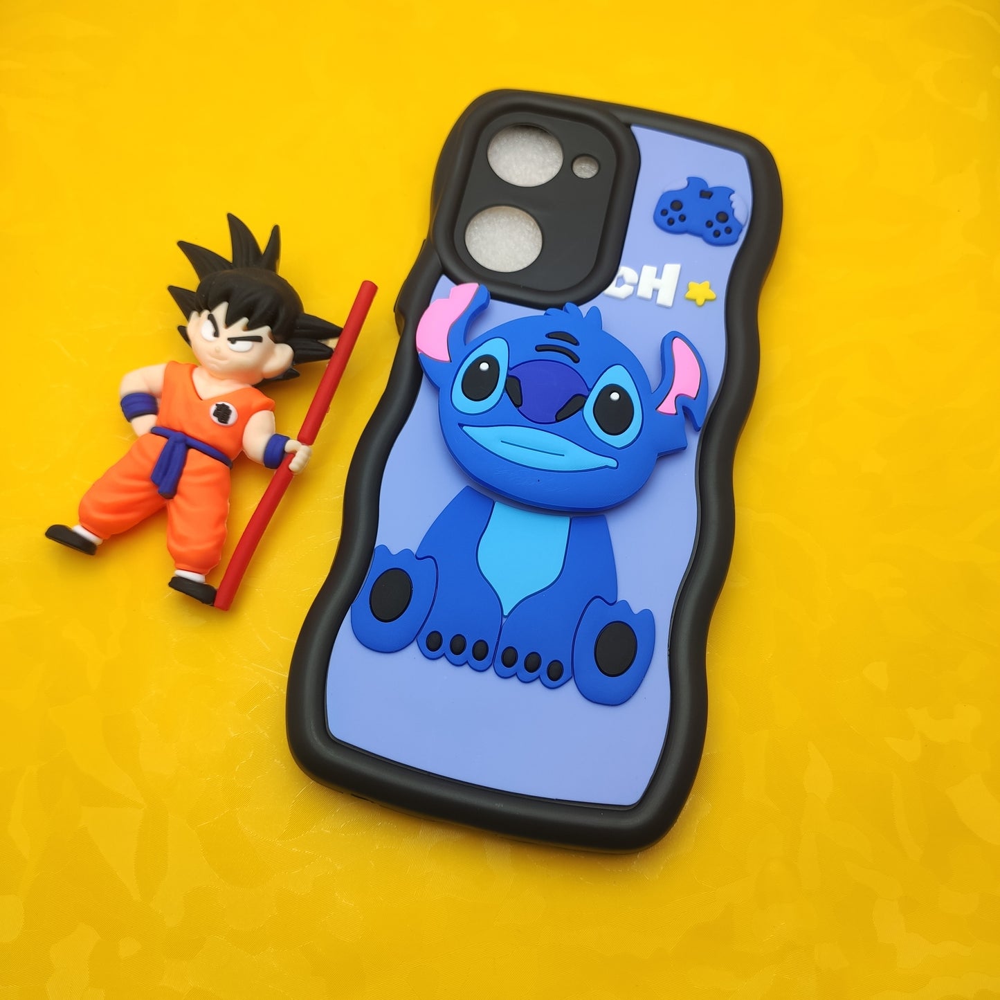 Vivo Y28s / Y18 Soft Puffy Case With Pop Socket