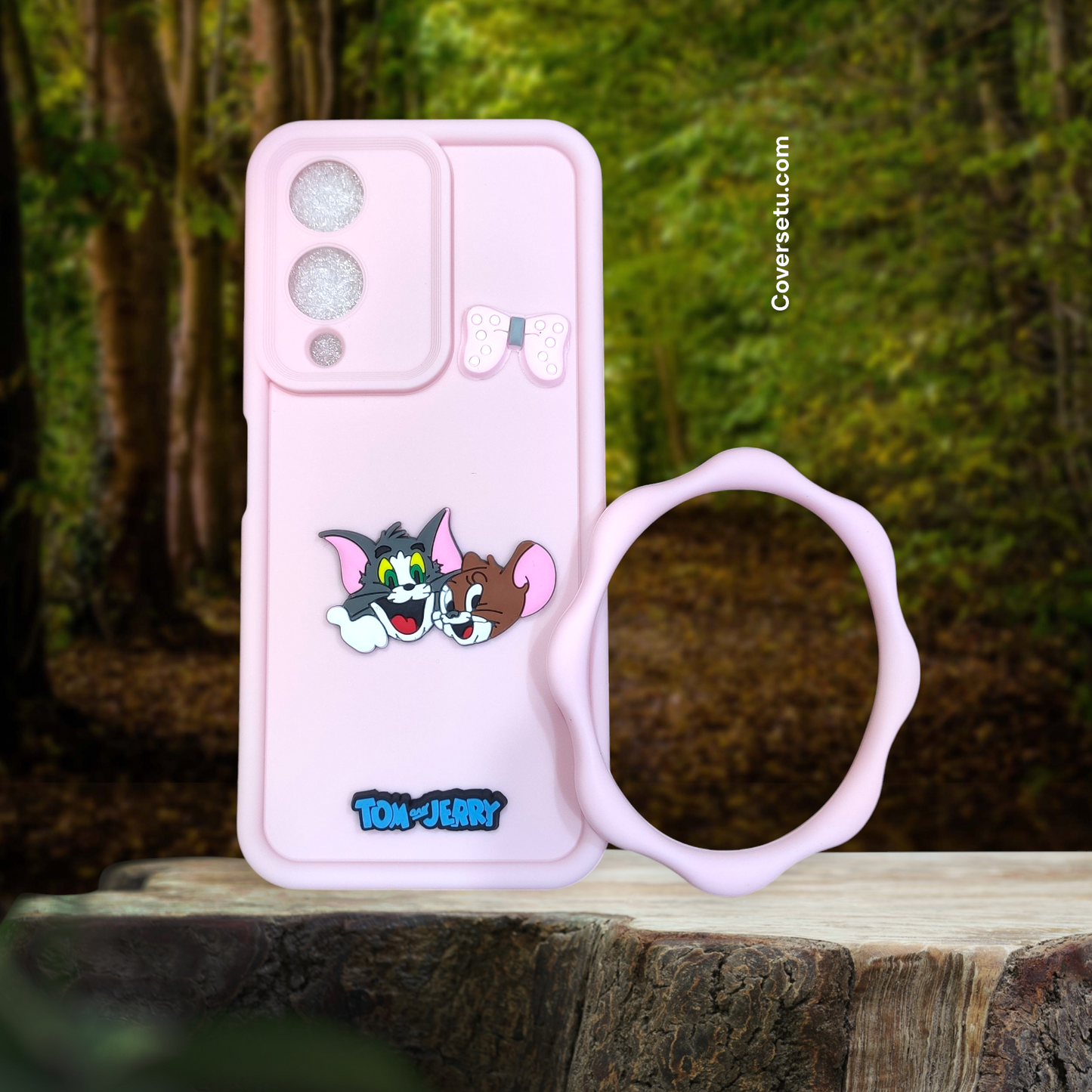 Vivo Y17S / Y28 5G Puffy Cartoon Bangle Case